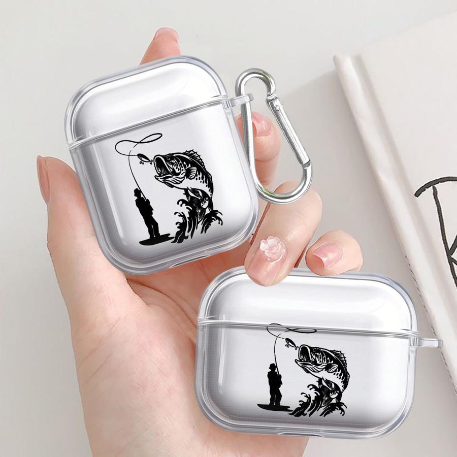 Fishing Line Box - غطاء حماية شفاف لسماعات الأذن بتصميم