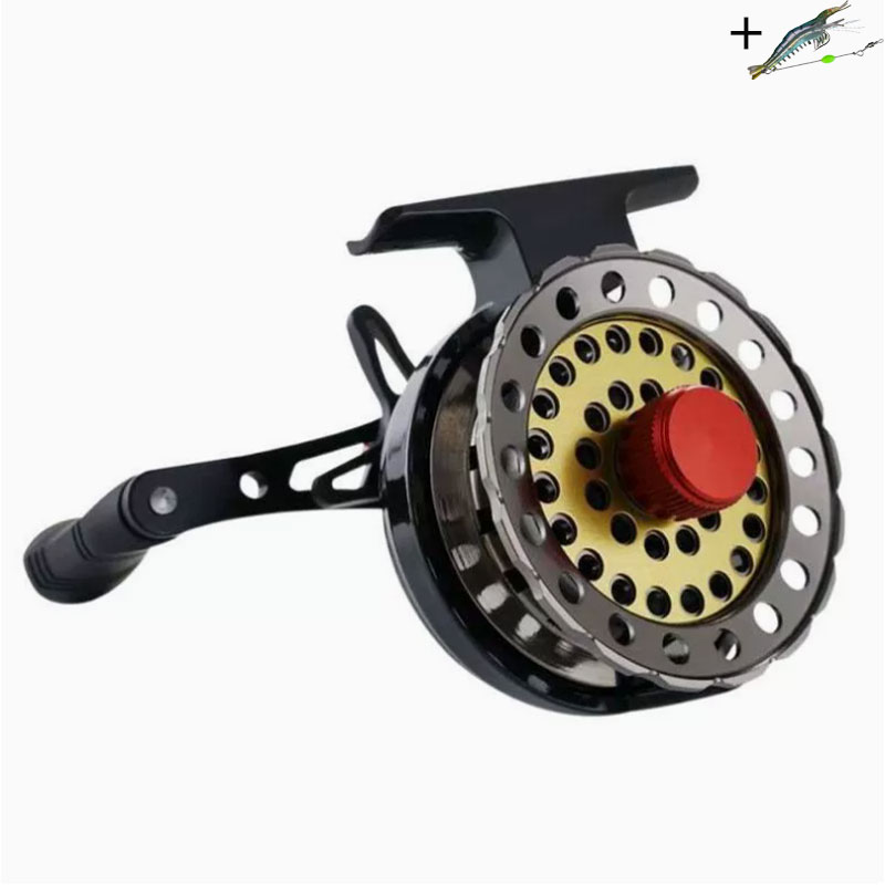 Ice Fishing Line - بكرة صيد معدنية بنسبة تروس 2.6:1،