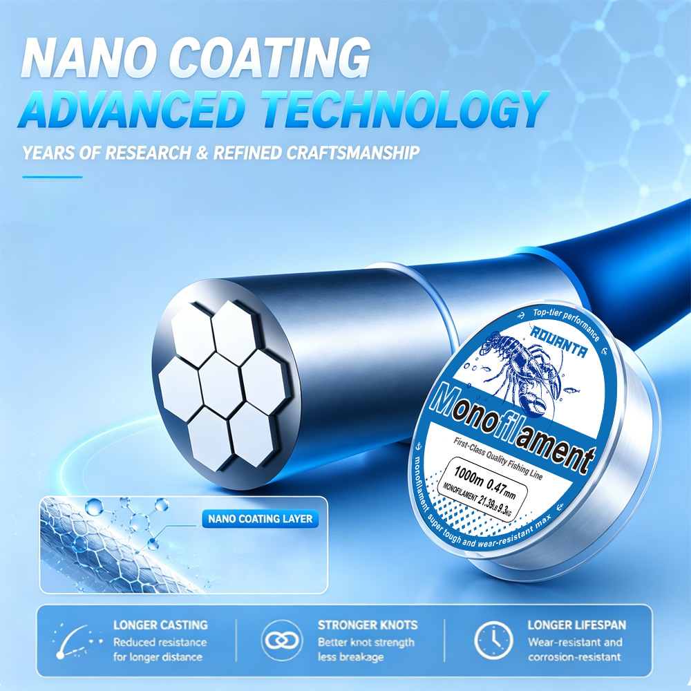 خيط صيد نايلون ROUANTA 500M 10 - مراجعة Copolymer Line وسعره